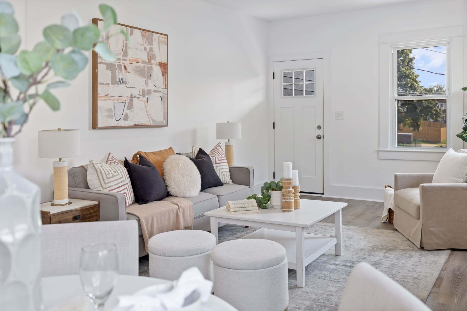 Modern renovated living room